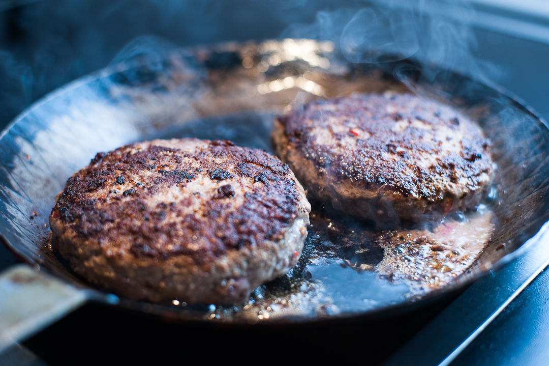 Lammburger mit Ziegenkäse